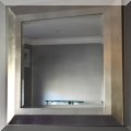 DM02. Beveled square mirror with silver-colored frame from Import Temptations. 